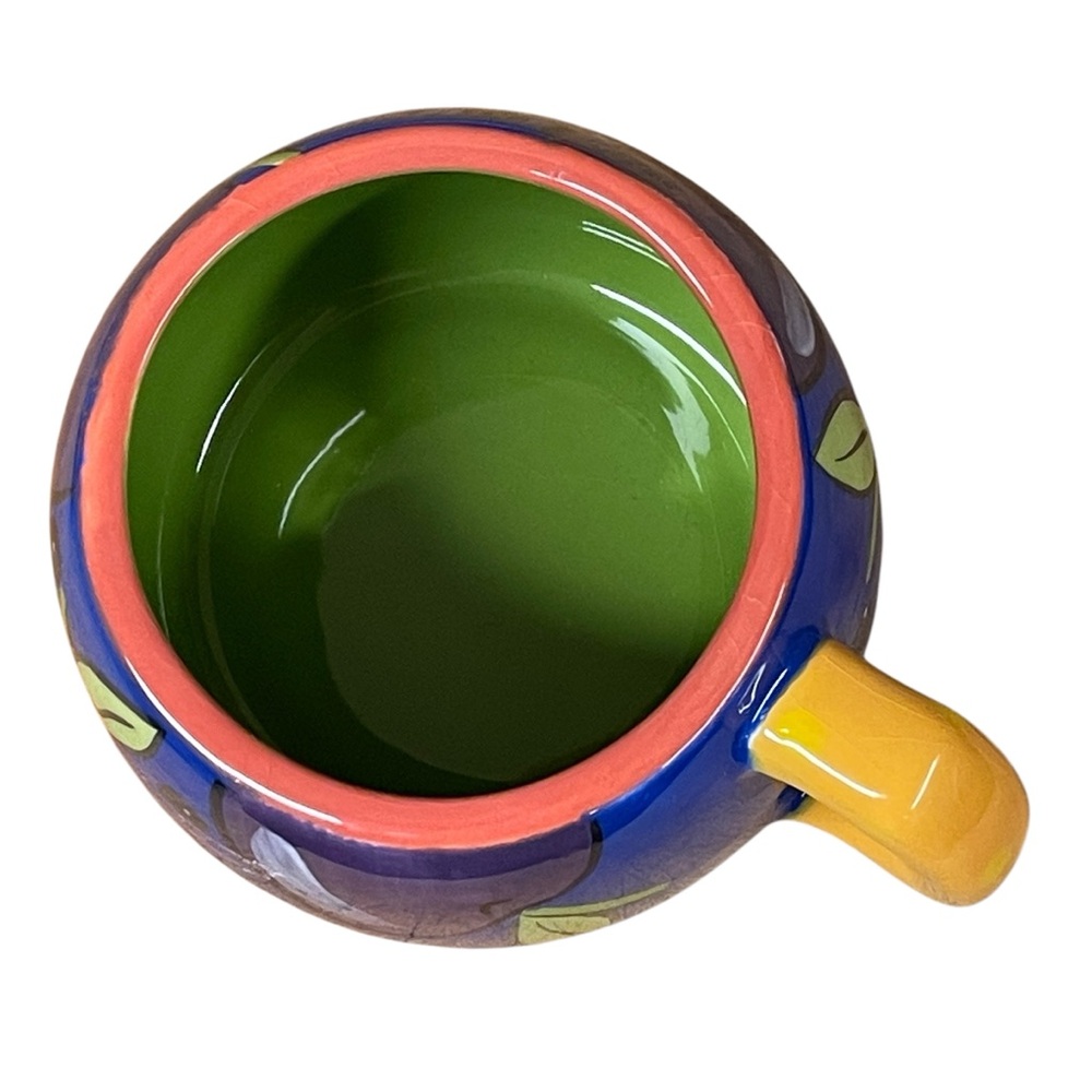 2006 STARBUCKS Costa Rica ceramic PeFi mug with plum fruit green leaves design - Picture 8 of 11